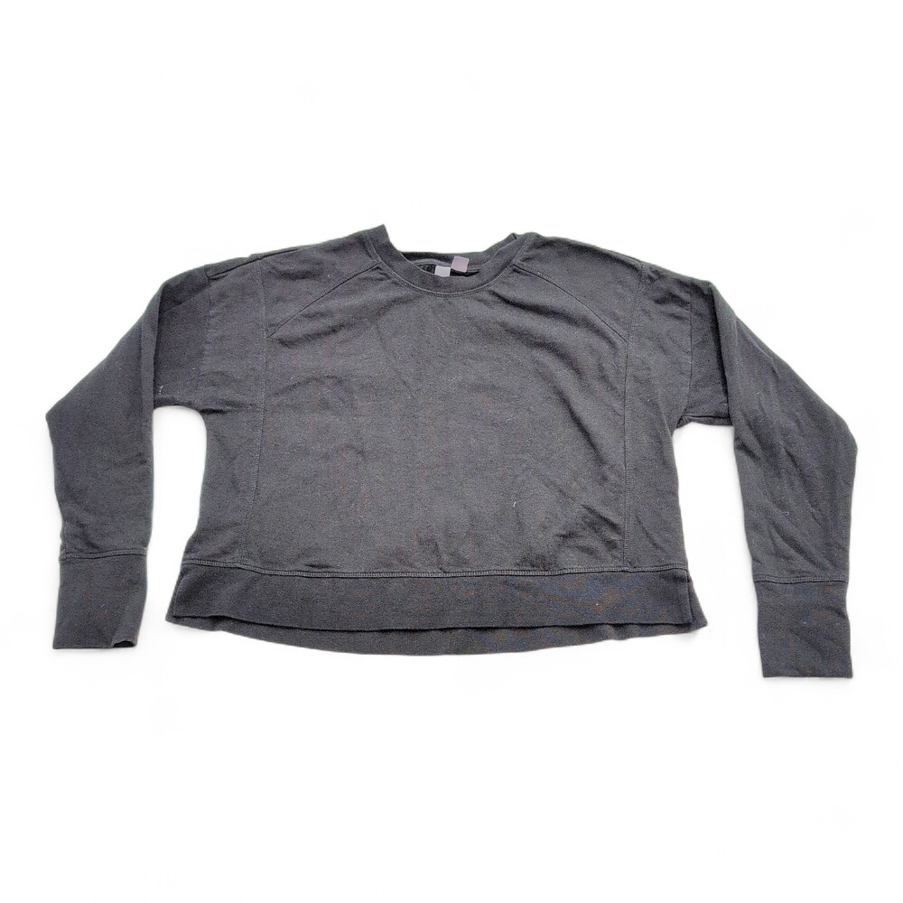 Sweaty Betty Crew Sweatshirt Women Size 10 Black Pullover